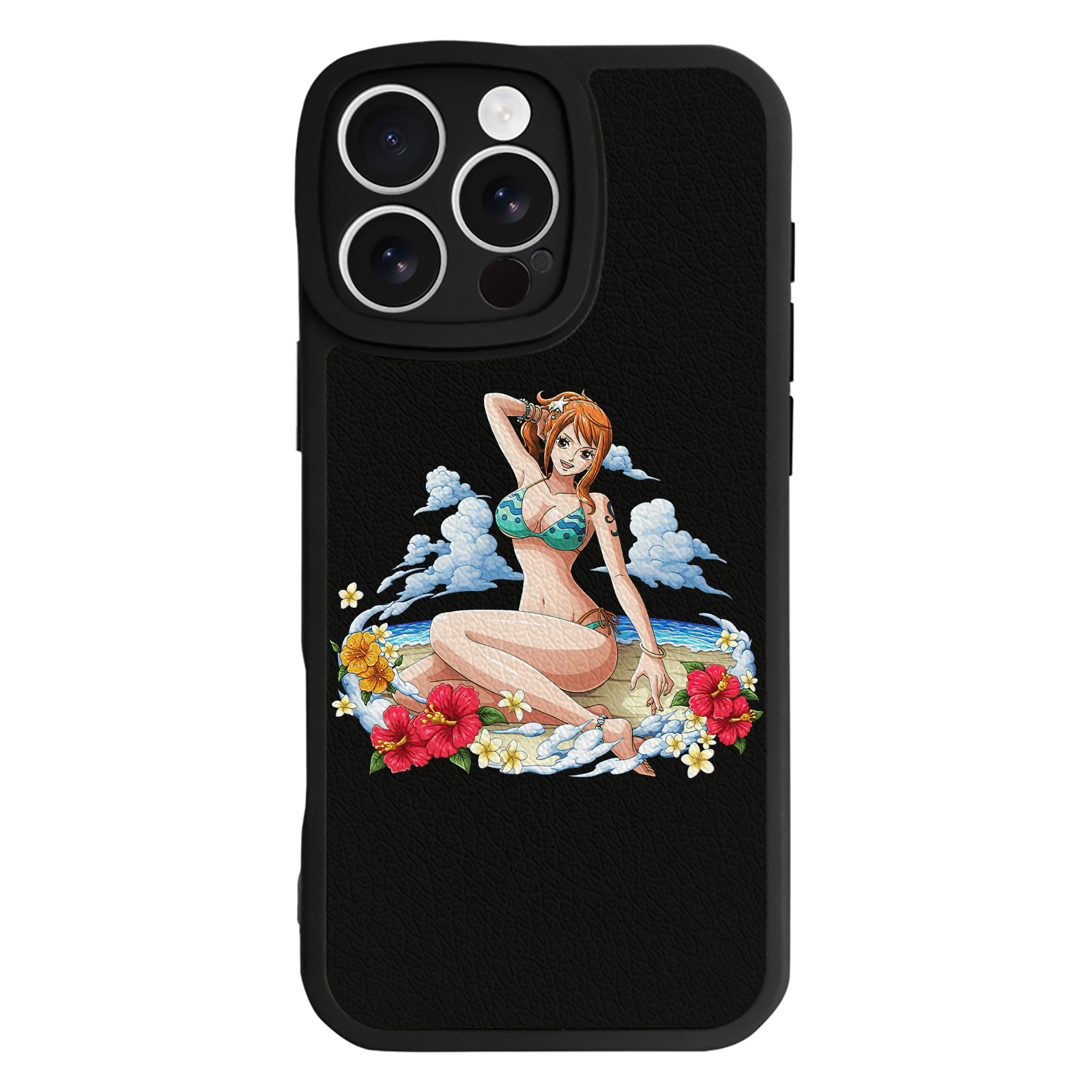 （画像用） ワンピース ナミ ONE PIECE Nami 【iPhone 16シリーズ対応】シリコンスマホケース（レザー調） 材質：シリコン